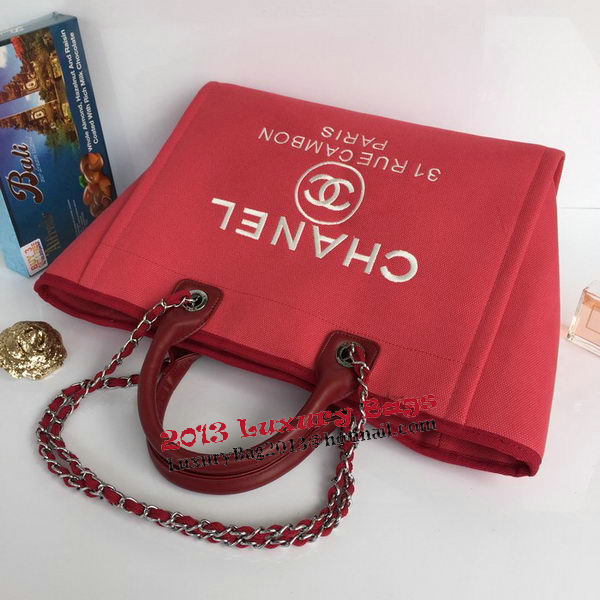 Chanel Large Canvas Tote Shopping Bag A68046 Rose Chanel Large Canvas Tote Shopping Bag A68046 Rose