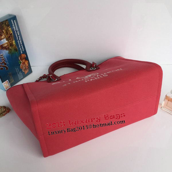 Chanel Large Canvas Tote Shopping Bag A68046 Rose Chanel Large Canvas Tote Shopping Bag A68046 Rose