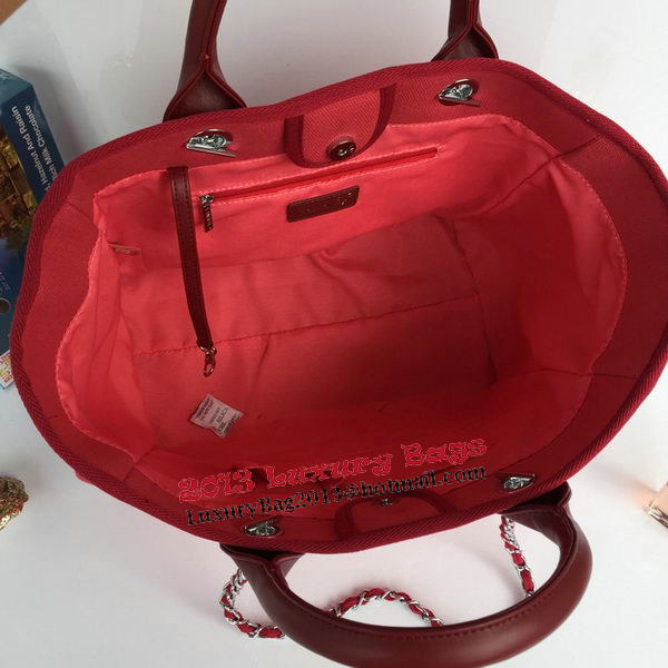 Chanel Large Canvas Tote Shopping Bag A68046 Rose Chanel Large Canvas Tote Shopping Bag A68046 Rose