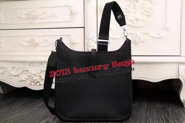 Hermes Evelyne 28cm Messenger Bag Original Leather H1188 Black Hermes Evelyne 28cm Messenger Bag Original Leather H1188 Black