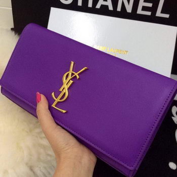 Yves Saint Laurent Classic Monogramme Clutch 30210 Purple Yves Saint Laurent Classic Monogramme Clutch 30210 Purple