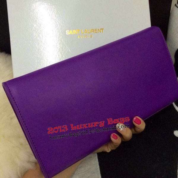 Yves Saint Laurent Classic Monogramme Clutch 30210 Purple Yves Saint Laurent Classic Monogramme Clutch 30210 Purple