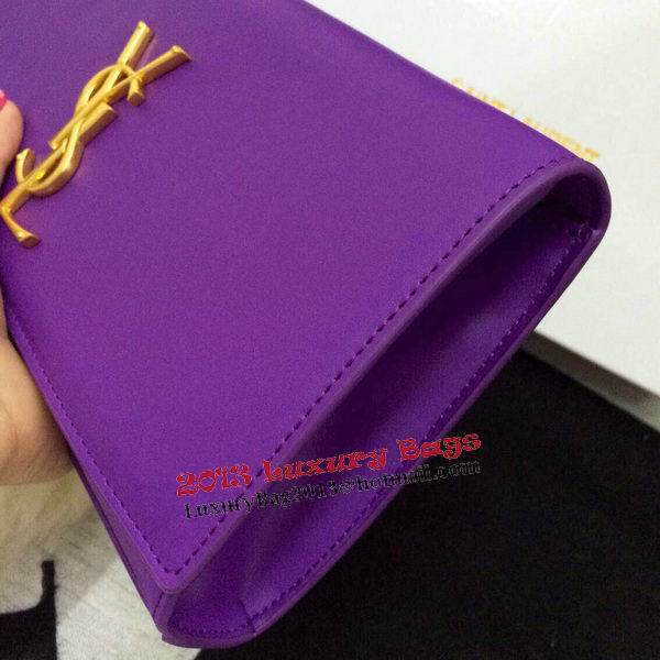 Yves Saint Laurent Classic Monogramme Clutch 30210 Purple Yves Saint Laurent Classic Monogramme Clutch 30210 Purple