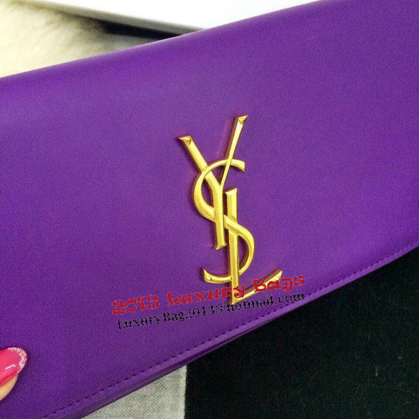 Yves Saint Laurent Classic Monogramme Clutch 30210 Purple Yves Saint Laurent Classic Monogramme Clutch 30210 Purple