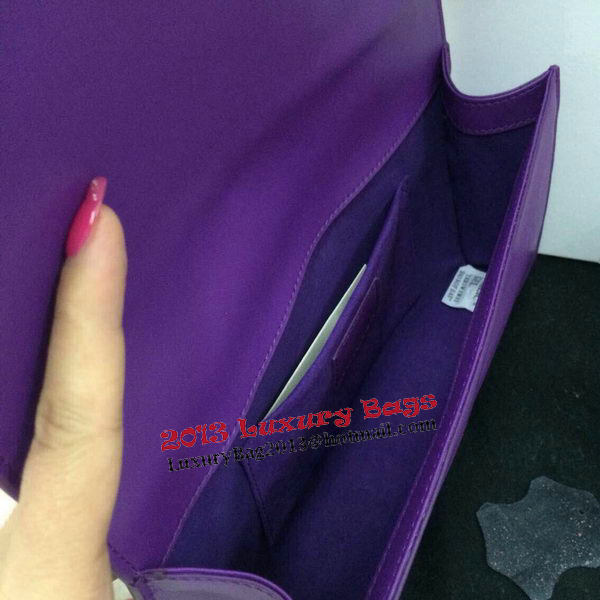 Yves Saint Laurent Classic Monogramme Clutch 30210 Purple Yves Saint Laurent Classic Monogramme Clutch 30210 Purple