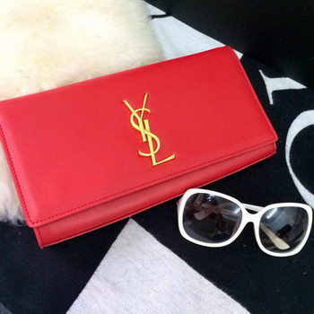Yves Saint Laurent Classic Monogramme Clutch 30210 Red Yves Saint Laurent Classic Monogramme Clutch 30210 Red