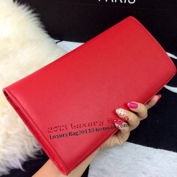 Yves Saint Laurent Classic Monogramme Clutch 30210 Red Yves Saint Laurent Classic Monogramme Clutch 30210 Red