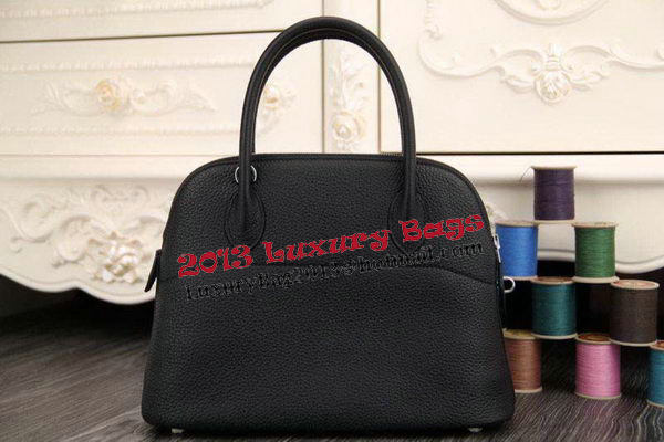 Hermes Bolide 31CM Original Leather Tote Bag Black Hermes Bolide 31CM Original Leather Tote Bag Black
