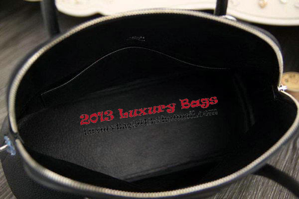 Hermes Bolide 31CM Original Leather Tote Bag Black Hermes Bolide 31CM Original Leather Tote Bag Black
