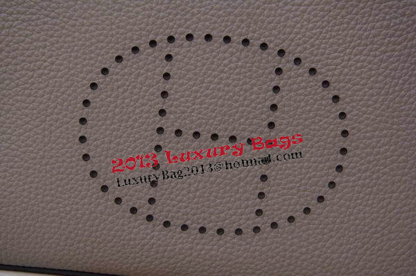 Hermes Briefcase Original Grainy Leather H8813T Grey Hermes Briefcase Original Grainy Leather H8813T Grey