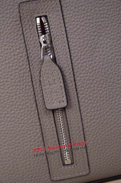 Hermes Briefcase Original Grainy Leather H8813T Grey Hermes Briefcase Original Grainy Leather H8813T Grey