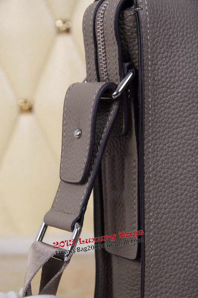 Hermes Briefcase Original Grainy Leather H8813T Grey Hermes Briefcase Original Grainy Leather H8813T Grey