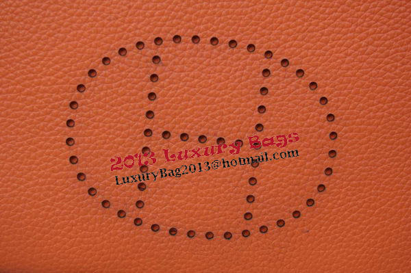 Hermes Briefcase Original Grainy Leather H8813T Orange Hermes Briefcase Original Grainy Leather H8813T Orange