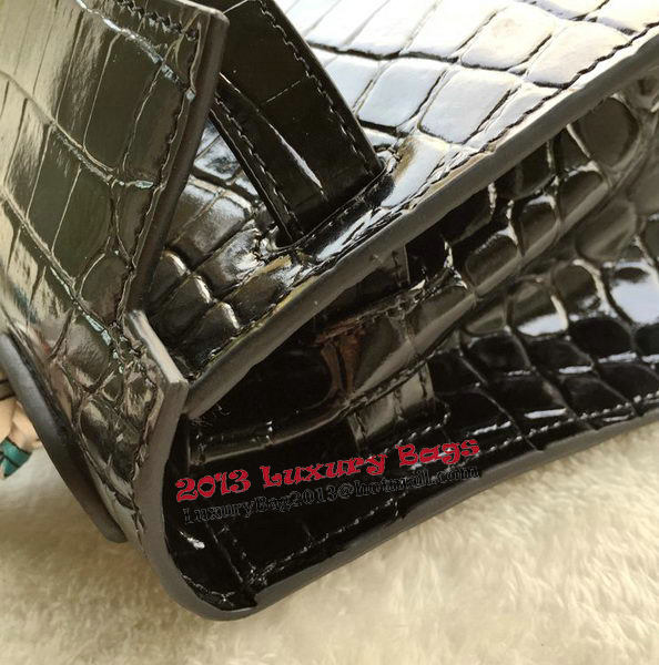 Hermes Kelly 32cm Shoulder Bag Croco Leather K32CO Black Hermes Kelly 32cm Shoulder Bag Croco Leather K32CO Black