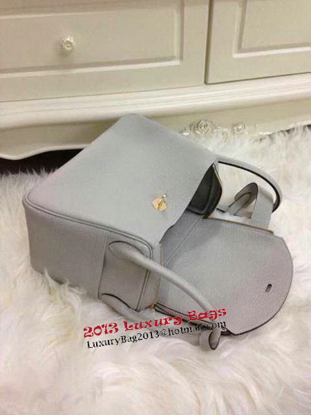 Hermes Lindy 30CM Grey Leather Shoulder Bag HLD30 Gold Hermes Lindy 30CM Grey Leather Shoulder Bag HLD30 Gold