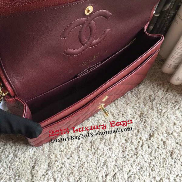 Chanel 2.55 Series Flap Bag Original Caviar Leather A1112 Burgundy Chanel 2.55 Series Flap Bag Original Caviar Leather A1112 Burgundy