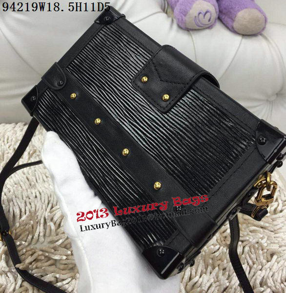 Louis Vuitton Petite Malle Epi Leather Bag M94219 Black Louis Vuitton Petite Malle Epi Leather Bag M94219 Black