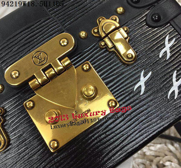 Louis Vuitton Petite Malle Epi Leather Bag M94219 Black Louis Vuitton Petite Malle Epi Leather Bag M94219 Black