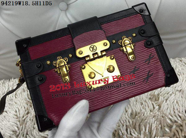 Louis Vuitton Petite Malle Epi Leather Bag M94219 Burgundy Louis Vuitton Petite Malle Epi Leather Bag M94219 Burgundy