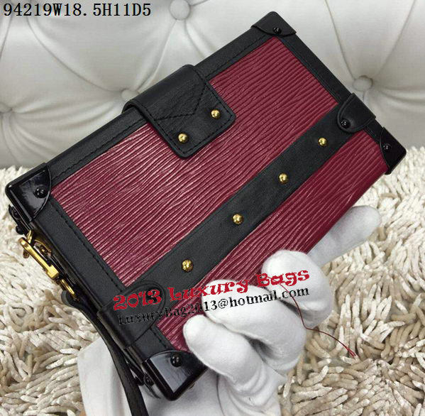 Louis Vuitton Petite Malle Epi Leather Bag M94219 Burgundy Louis Vuitton Petite Malle Epi Leather Bag M94219 Burgundy