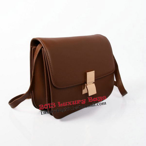 Celine Classic Box Small Flap Bag Smooth Leather C88007C Brown Celine Classic Box Small Flap Bag Smooth Leather C88007C Brown