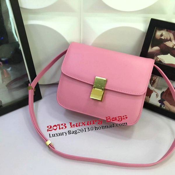 Celine Classic Box Flap Bag Calfskin Leather C88008 Pink Celine Classic Box Flap Bag Calfskin Leather C88008 Pink