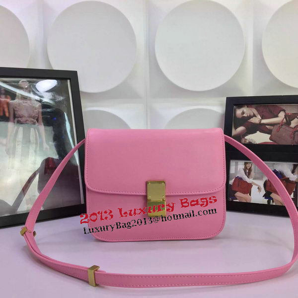 Celine Classic Box Flap Bag Calfskin Leather C88008 Pink Celine Classic Box Flap Bag Calfskin Leather C88008 Pink