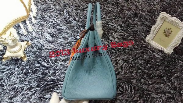 Hermes Birkin 30CM Tote Bags Litchi Leather H30LI Skyblue Hermes Birkin 30CM Tote Bags Litchi Leather H30LI Skyblue