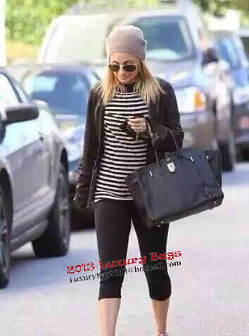 Hermes Birkin 35CM Tote Bag Litchi Leather HB35GL Black Hermes Birkin 35CM Tote Bag Litchi Leather HB35GL Black