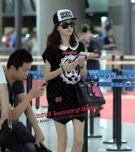 Hermes Birkin 35CM Tote Bag Litchi Leather HB35GL Black Hermes Birkin 35CM Tote Bag Litchi Leather HB35GL Black