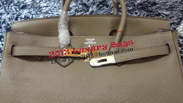 Hermes Birkin 35CM Tote Bag Litchi Leather HB35GL Grey Hermes Birkin 35CM Tote Bag Litchi Leather HB35GL Grey
