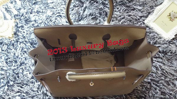 Hermes Birkin 35CM Tote Bag Litchi Leather HB35GL Grey Hermes Birkin 35CM Tote Bag Litchi Leather HB35GL Grey