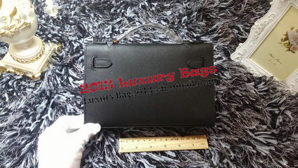 Hermes MINI Kelly 22cm Tote Bag Calf Leather K011 Black Hermes MINI Kelly 22cm Tote Bag Calf Leather K011 Black