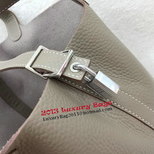 Hermes Picotin Lock 22cm Bags Litchi Leather HPL1048 Grey Hermes Picotin Lock 22cm Bags Litchi Leather HPL1048 Grey