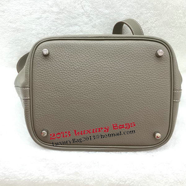 Hermes Picotin Lock 22cm Bags Litchi Leather HPL1048 Grey Hermes Picotin Lock 22cm Bags Litchi Leather HPL1048 Grey