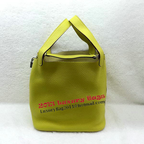 Hermes Picotin Lock 22cm Bags Litchi Leather HPL1048 Lemon Hermes Picotin Lock 22cm Bags Litchi Leather HPL1048 Lemon