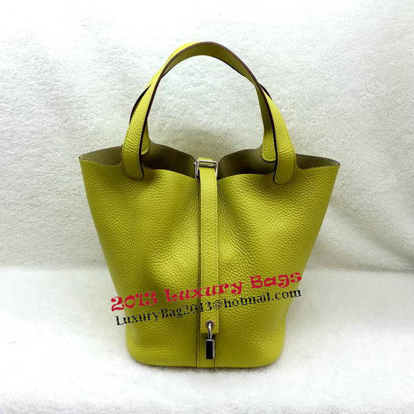 Hermes Picotin Lock 22cm Bags Litchi Leather HPL1048 Lemon Hermes Picotin Lock 22cm Bags Litchi Leather HPL1048 Lemon