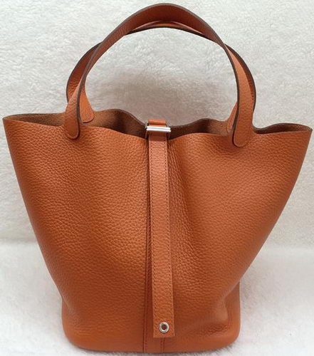 Hermes Picotin Lock 22cm Bags Litchi Leather HPL1048 Orange