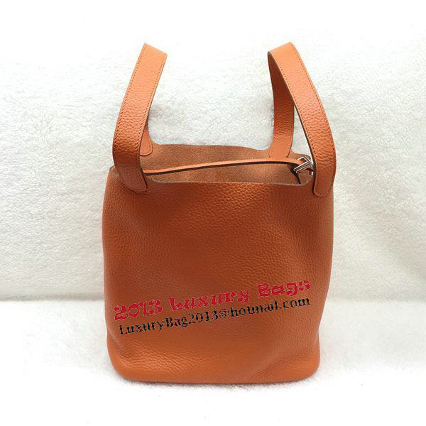 Hermes Picotin Lock 22cm Bags Litchi Leather HPL1048 Orange Hermes Picotin Lock 22cm Bags Litchi Leather HPL1048 Orange