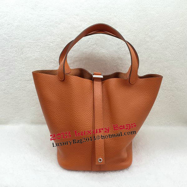 Hermes Picotin Lock 22cm Bags Litchi Leather HPL1048 Orange Hermes Picotin Lock 22cm Bags Litchi Leather HPL1048 Orange