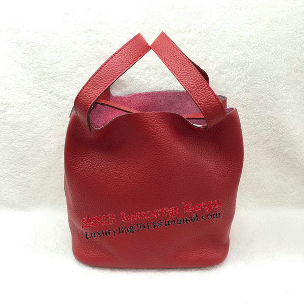 Hermes Picotin Lock 22cm Bags Litchi Leather HPL1048 Red