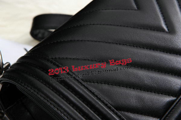 Boy Chanel Flap Bag Calfskin Chevron Quilting A67086 Black Boy Chanel Flap Bag Calfskin Chevron Quilting A67086 Black