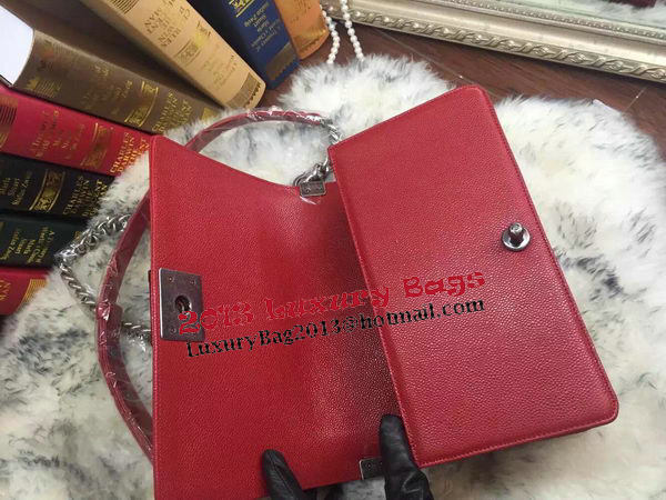 Boy Chanel Flap Shoulder Bag Cannage Pattern A67086 Red Boy Chanel Flap Shoulder Bag Cannage Pattern A67086 Red