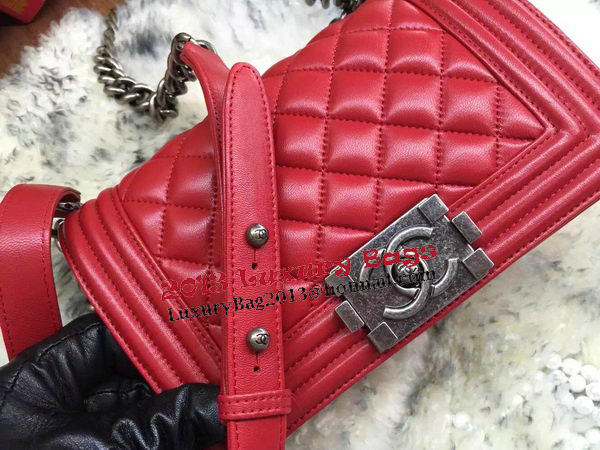 Boy Chanel Flap Shoulder Bags Sheepskin Leather A67085 Red Boy Chanel Flap Shoulder Bags Sheepskin Leather A67085 Red