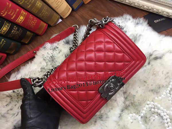 Boy Chanel Flap Shoulder Bags Sheepskin Leather A67085 Red Boy Chanel Flap Shoulder Bags Sheepskin Leather A67085 Red