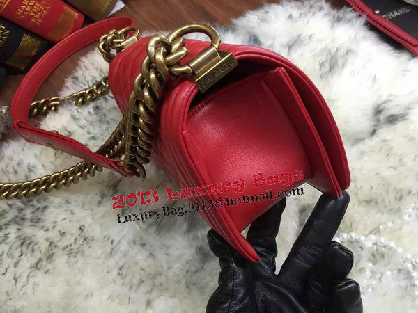 Boy Chanel Flap Shoulder Bags Sheepskin Leather A67085 Red Boy Chanel Flap Shoulder Bags Sheepskin Leather A67085 Red