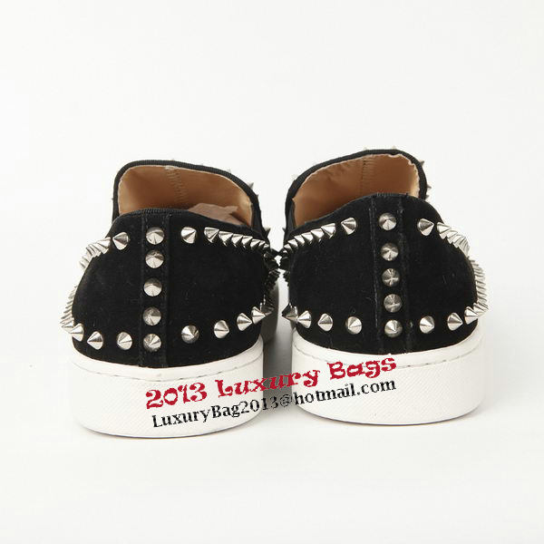 Christian Louboutin Casual Shoes Suede Leather CL910 Black Christian Louboutin Casual Shoes Suede Leather CL910 Black