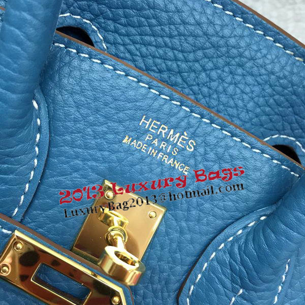 Hermes Birkin 25CM Tote Bag Original Leather H25T Blue Hermes Birkin 25CM Tote Bag Original Leather H25T Blue