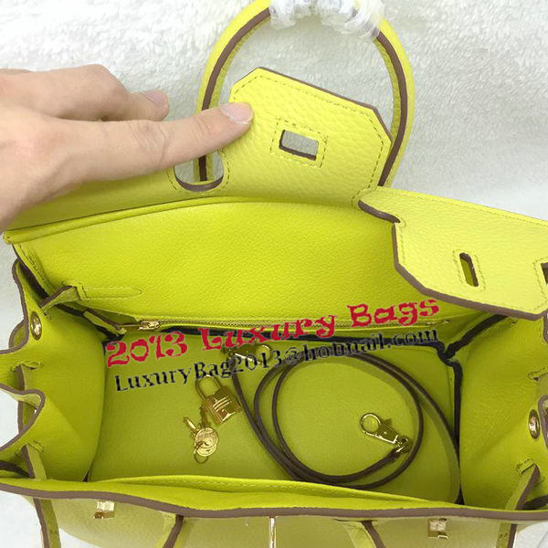 Hermes Birkin 25CM Tote Bag Original Leather H25T Lemon Hermes Birkin 25CM Tote Bag Original Leather H25T Lemon