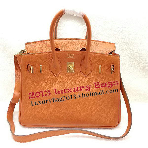 Hermes Birkin 25CM Tote Bag Original Leather H25T Orange Hermes Birkin 25CM Tote Bag Original Leather H25T Orange
